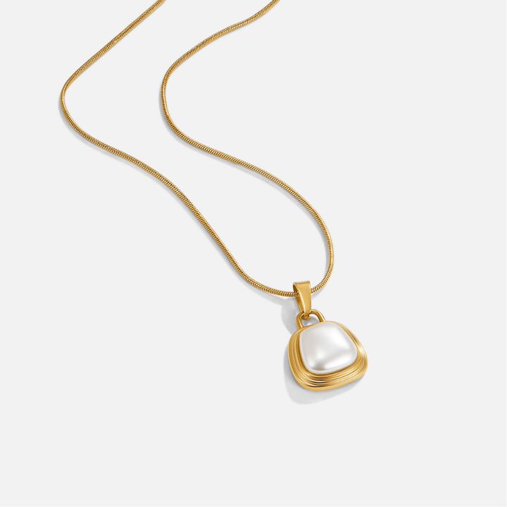 Elfenbein Perlen Anhänger Halskette