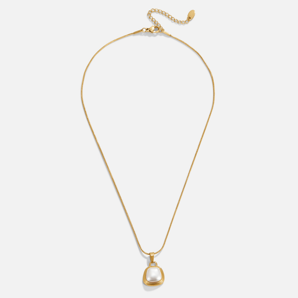 Elfenbein Perlen Anhänger Halskette