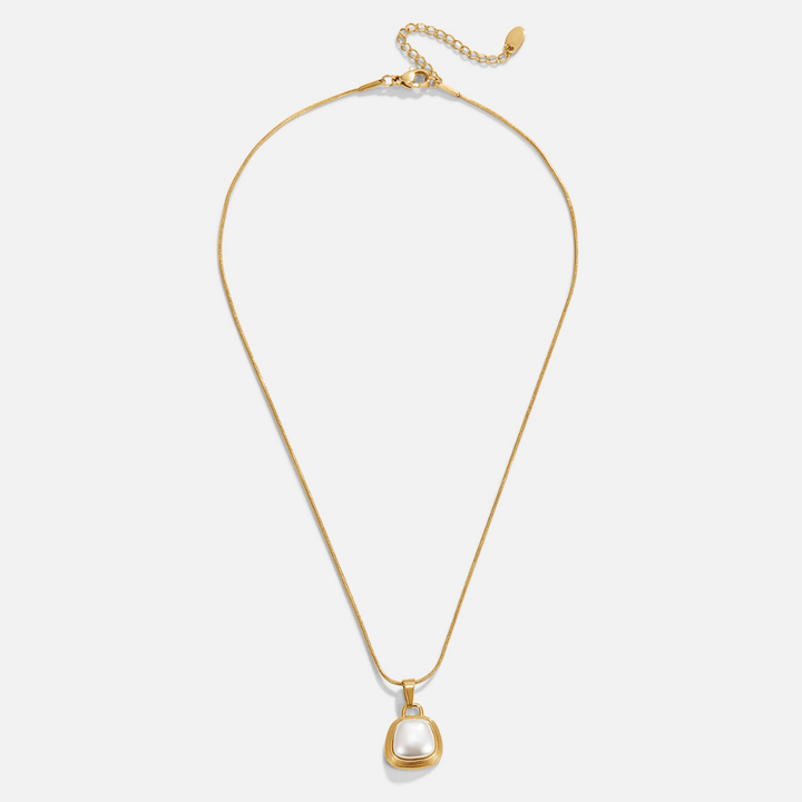 Elfenbein Perlen Anhänger Halskette