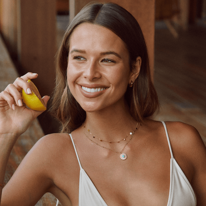 Schichtkette aus Türkis