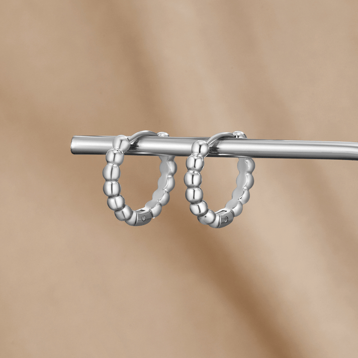 Leona Silberperlen Creolen