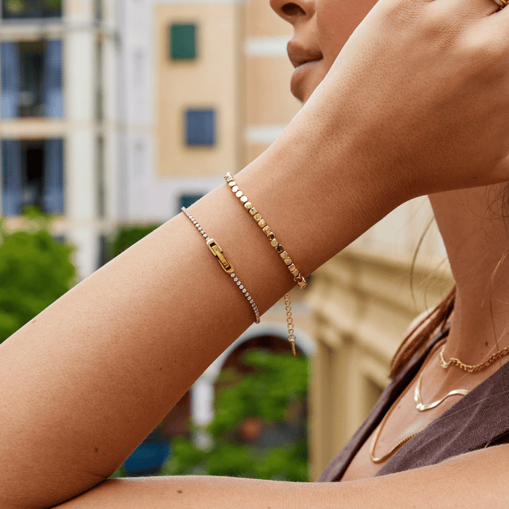 Lexi 18K Gold Würfelarmband