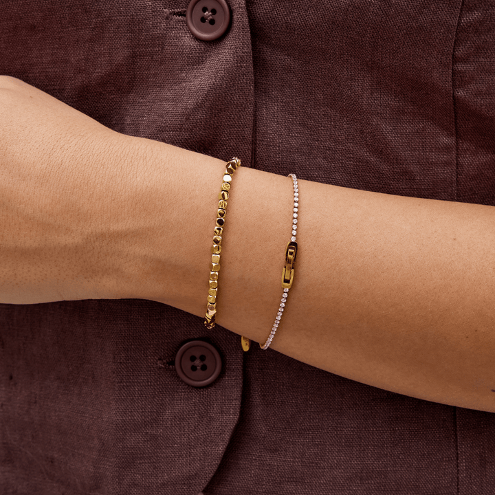 Lexi 18K Gold Würfelarmband
