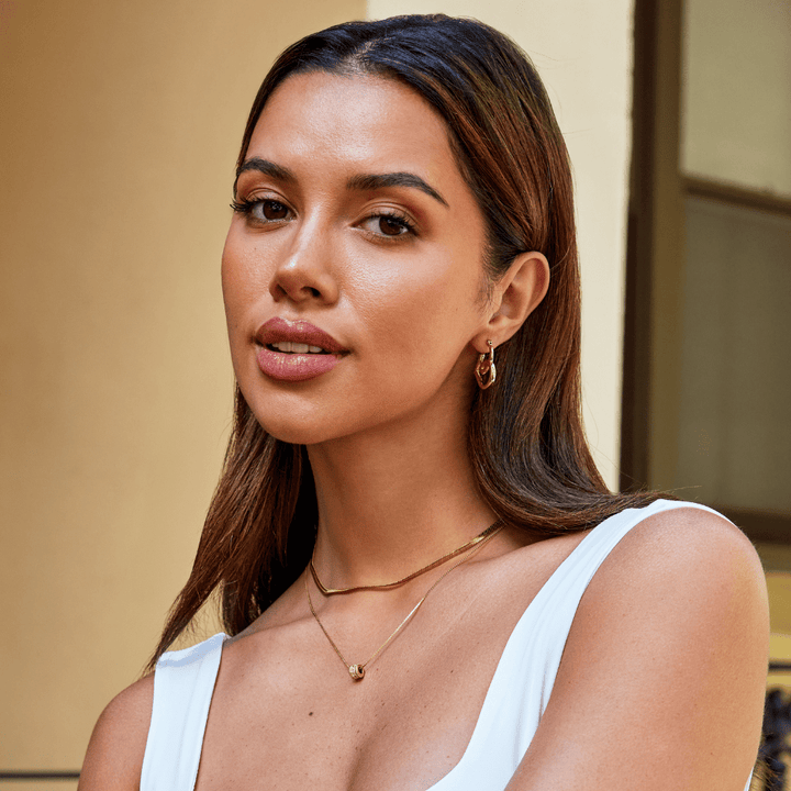 Lira Gedrehte Herz Hoop Ohrringe