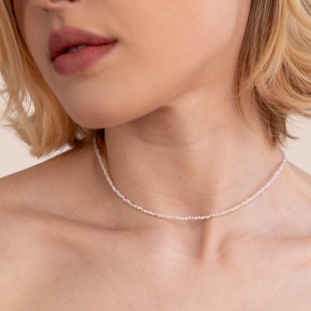 Mondstein Perlenkette