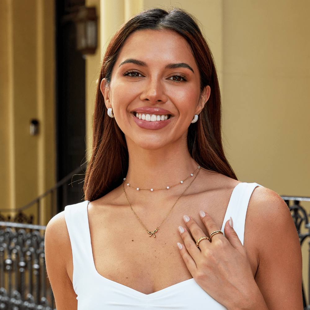 Mutterperl-Semi-Hoop-Ohrringe