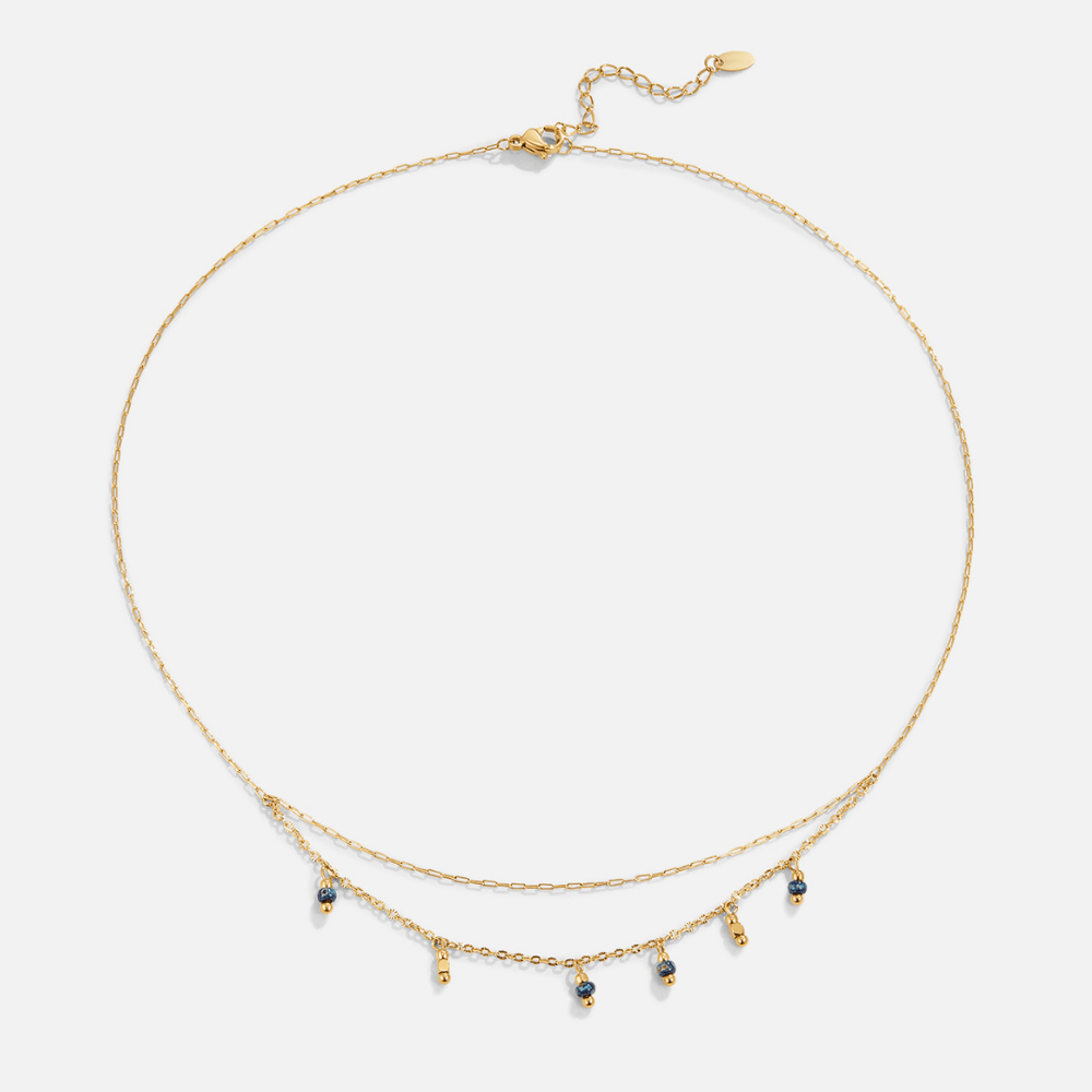 Olivia Blau Tropfen Halskette