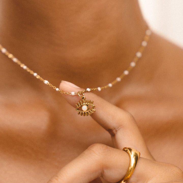 Opal Auge des Bösen Halskette