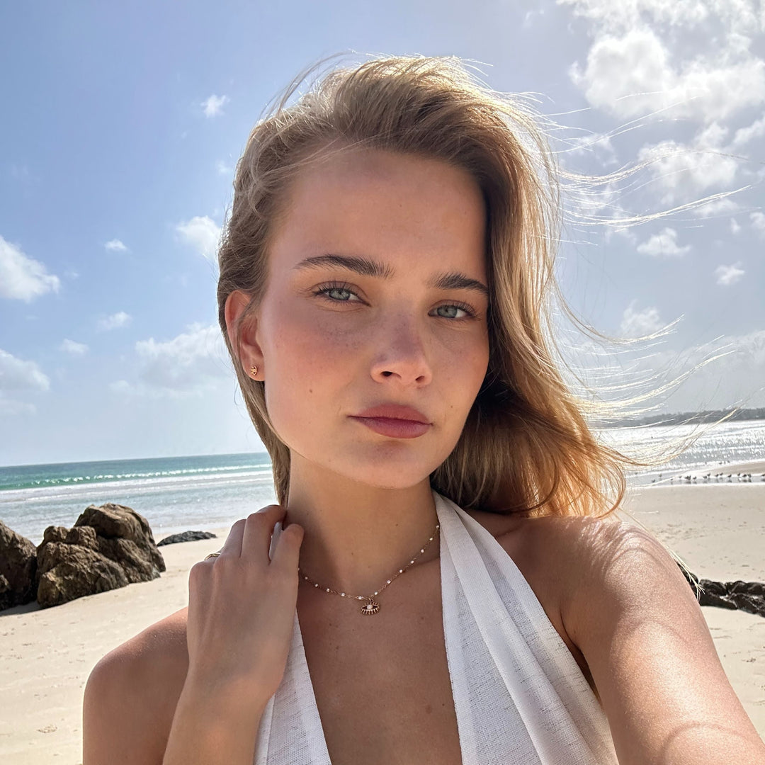 Opal Auge des Bösen Halskette