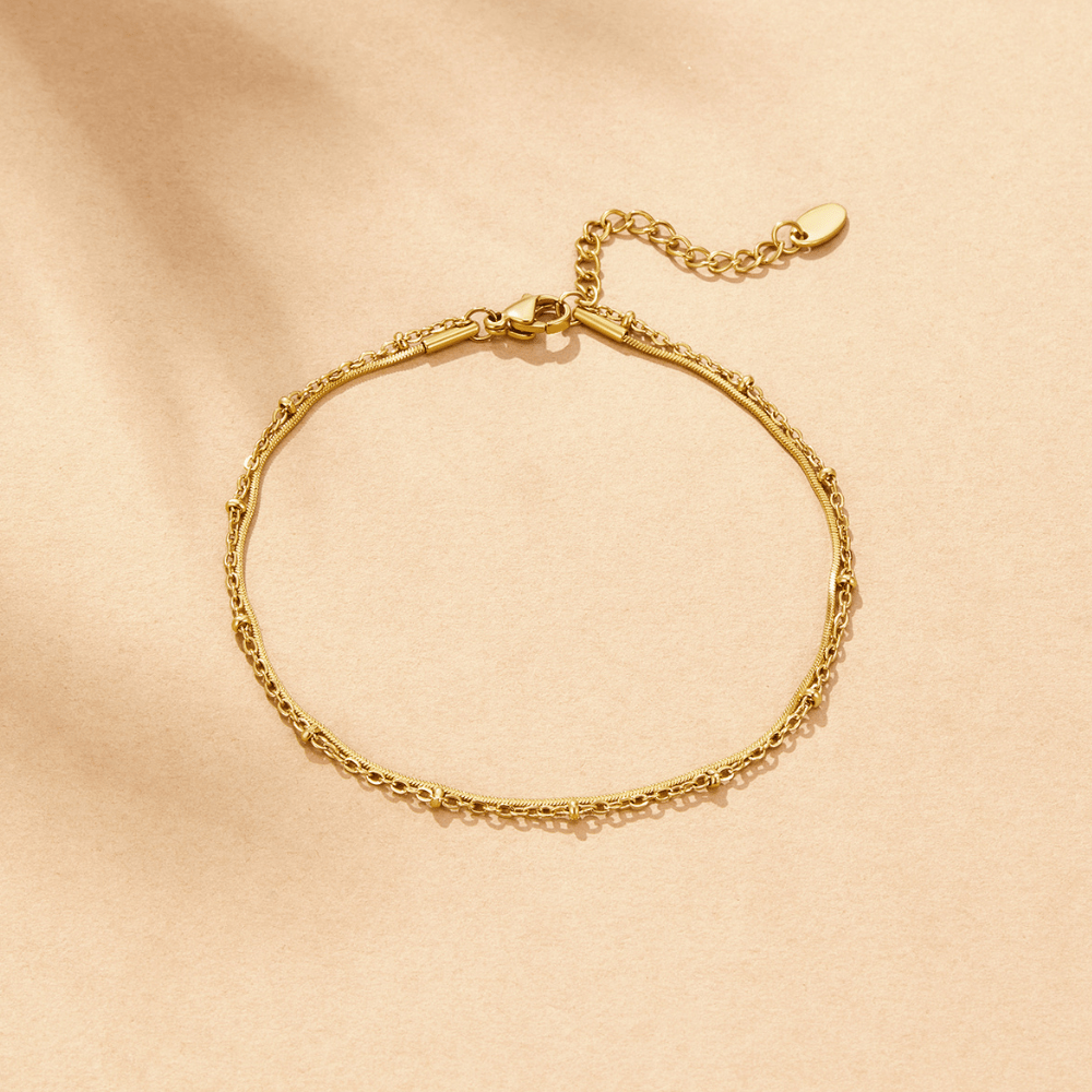 Pia Gold Schicht Fußkette