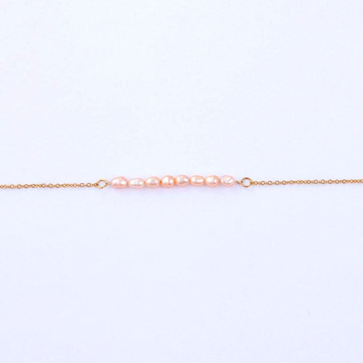 Rosa Süßwasserperlenarmband