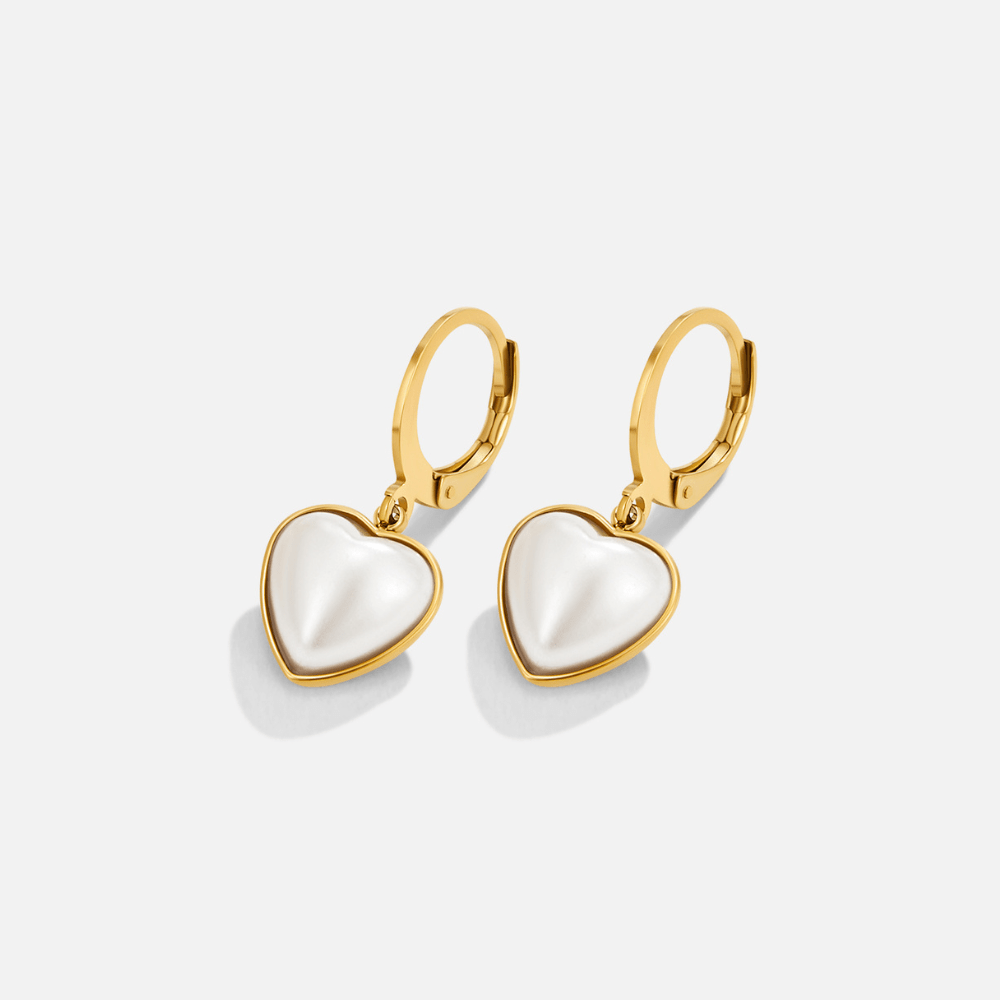 'Pure Heart' Perlen-Hoops Ohrringe