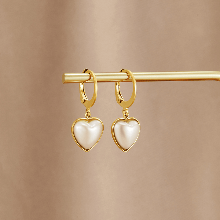 'Pure Heart' Perlen-Hoops Ohrringe