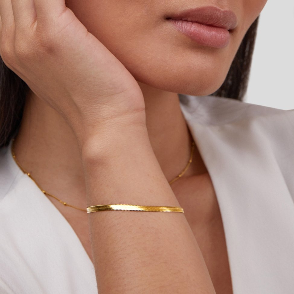 Sarya Schlangenkette Goldarmband