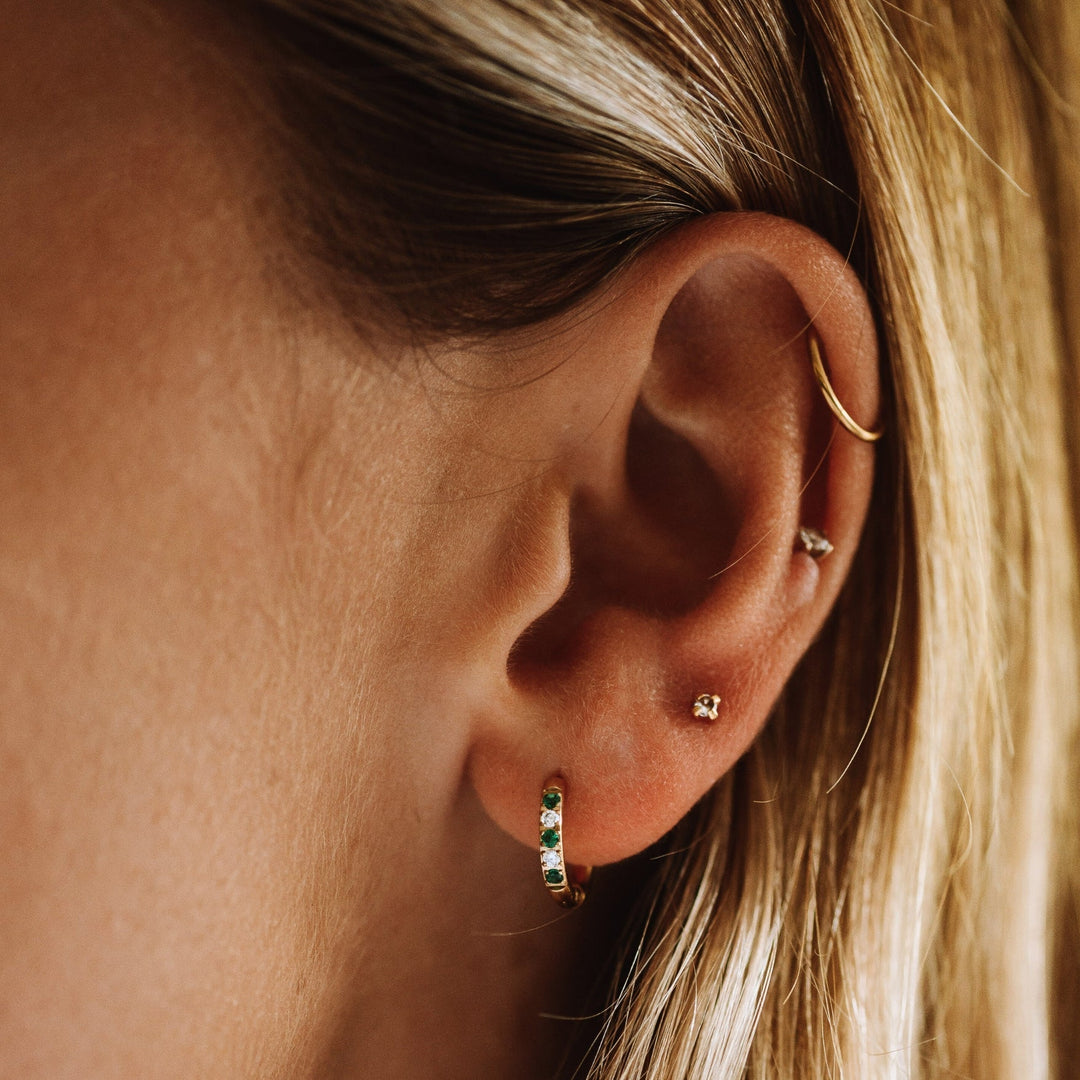 Oasis Grüne Creolen Ohrringe