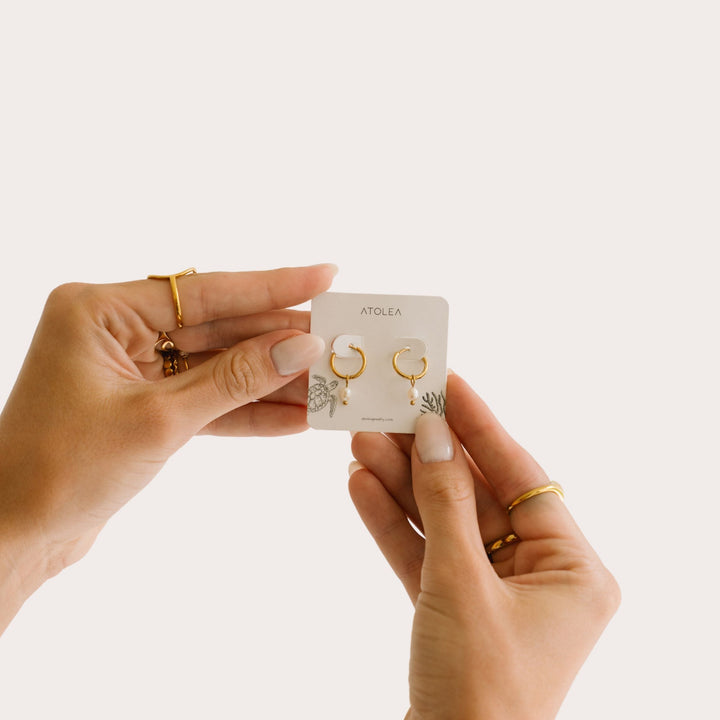 Perlen Huggie Ohrringe