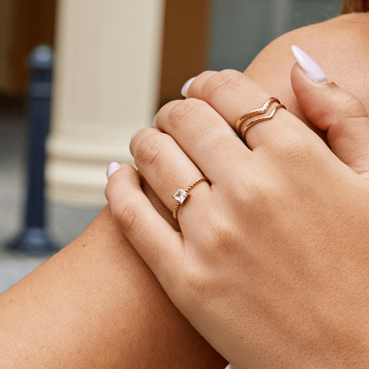 Sofia Kristall Verdrehter Ring