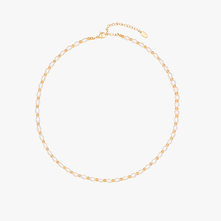 Goldene Süßwasserperlen Choker