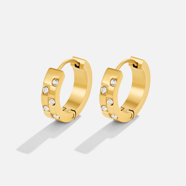 Tasha Kristall- & Gold-Ohrringe