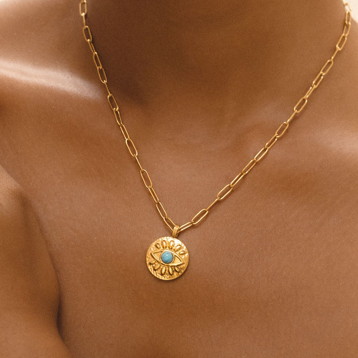 Türkisfarbenes böse-Augen-Halsband