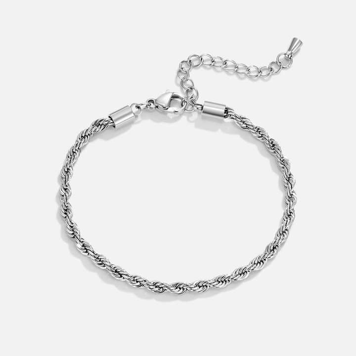 Verdrehte Kettenarmband aus Silber