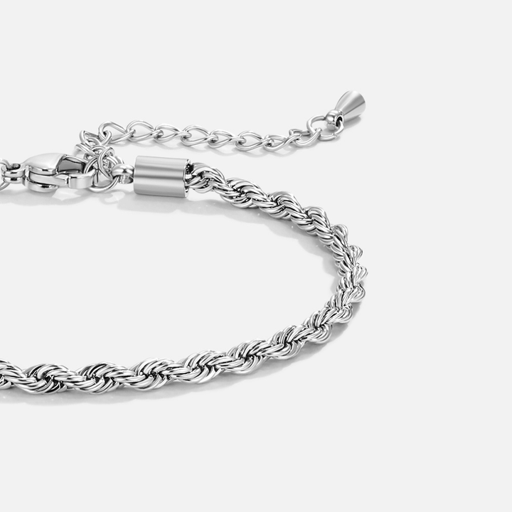 Verdrehte Kettenarmband aus Silber