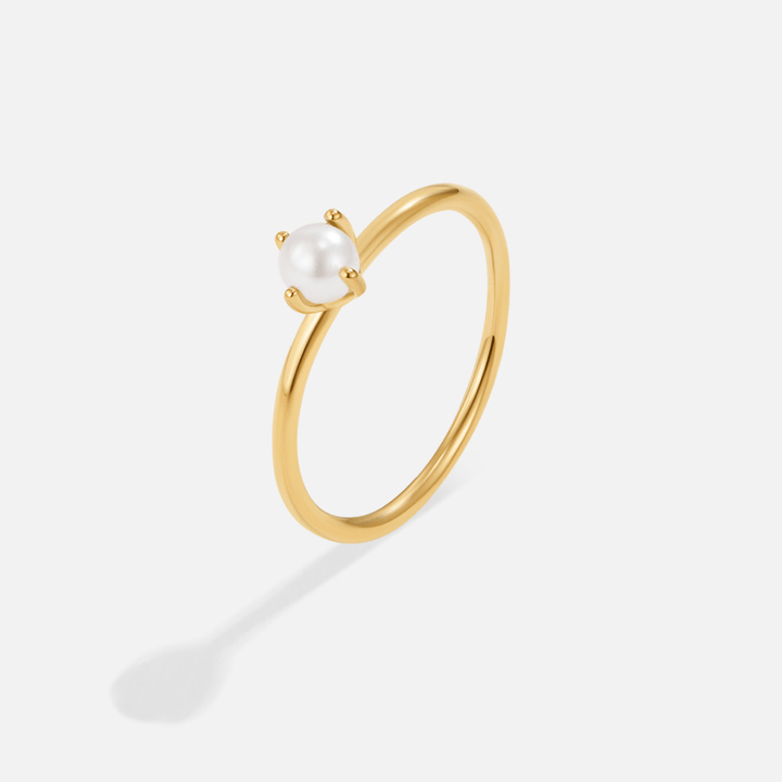 Uma Perl Solitaire Ring