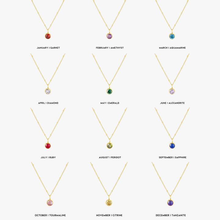 Geburtsstein-Halskette