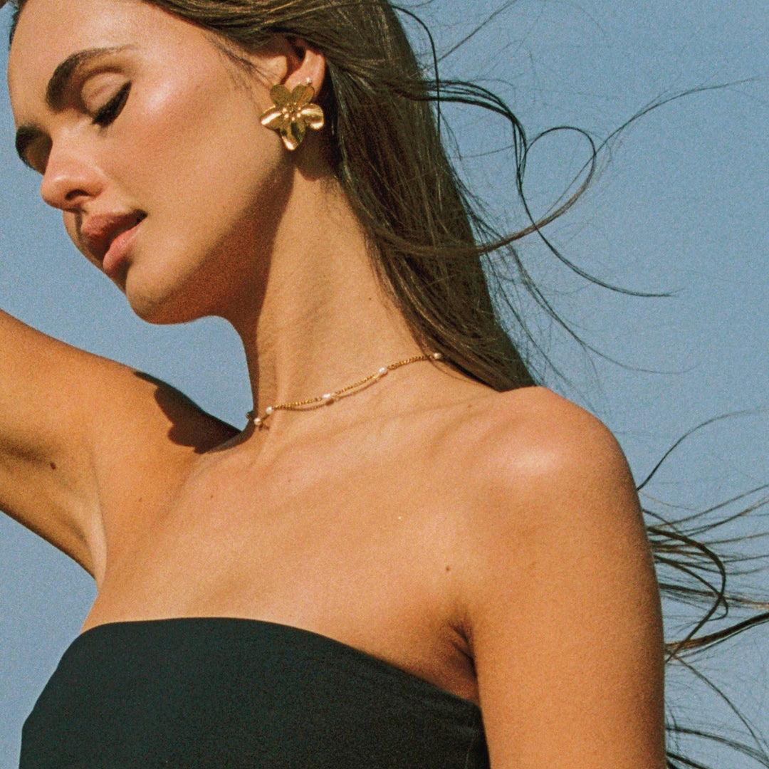 Zarte Goldperlen Choker