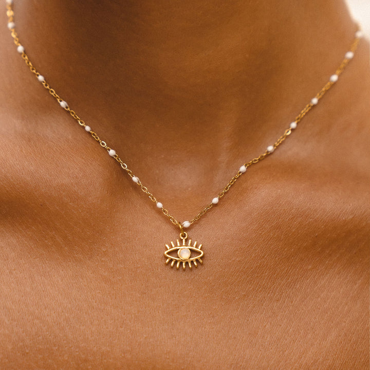 Opal Auge des Bösen Halskette