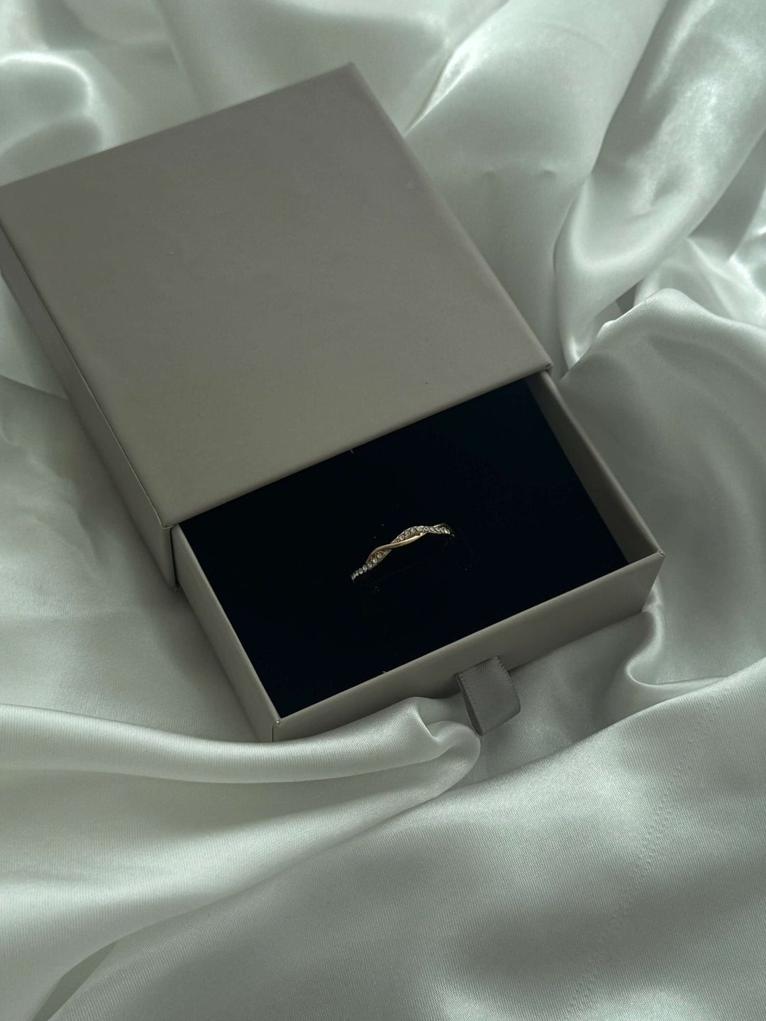 Arabel Infinity Twist Rhinestone Ring