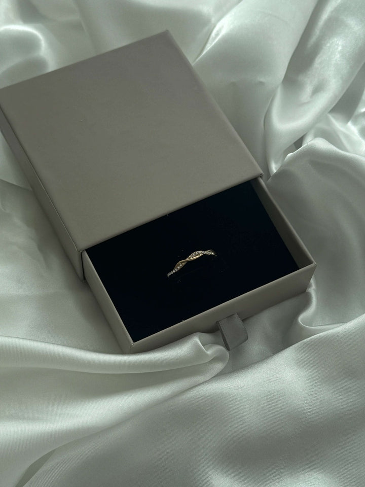 Arabel Infinity Twist Rhinestone Ring