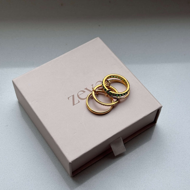 Dana Smaragd Rhinestone Stapelring