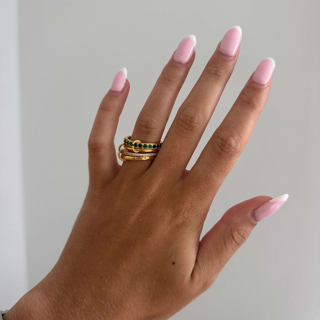 Dana Smaragd Rhinestone Stapelring