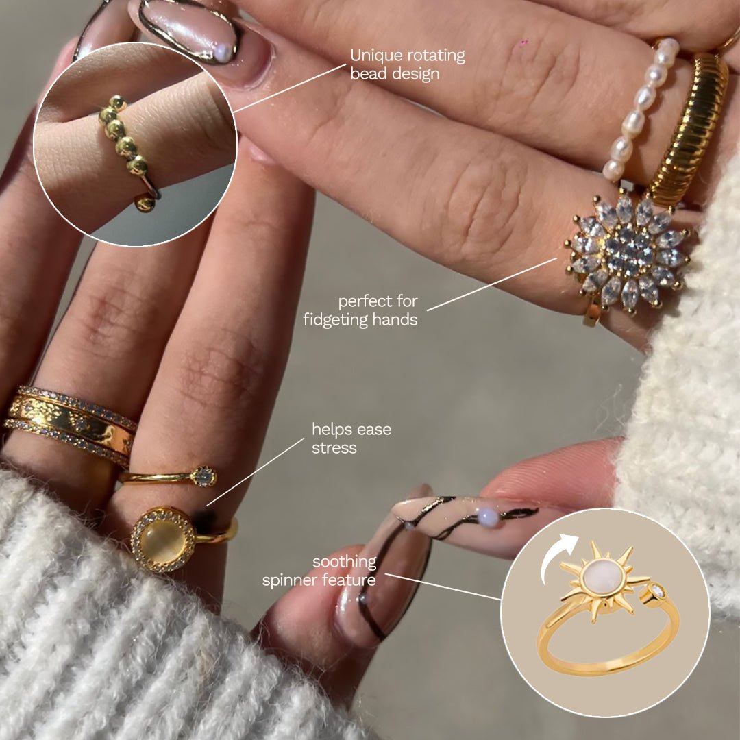 Eliz Angst Spinner Ring Set