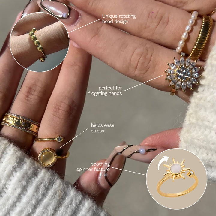 Eliz Angst Spinner Ring Set