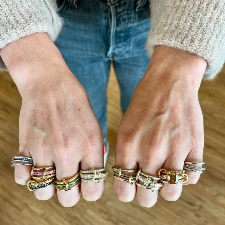 Livia Blauer Edelstein Stapelring