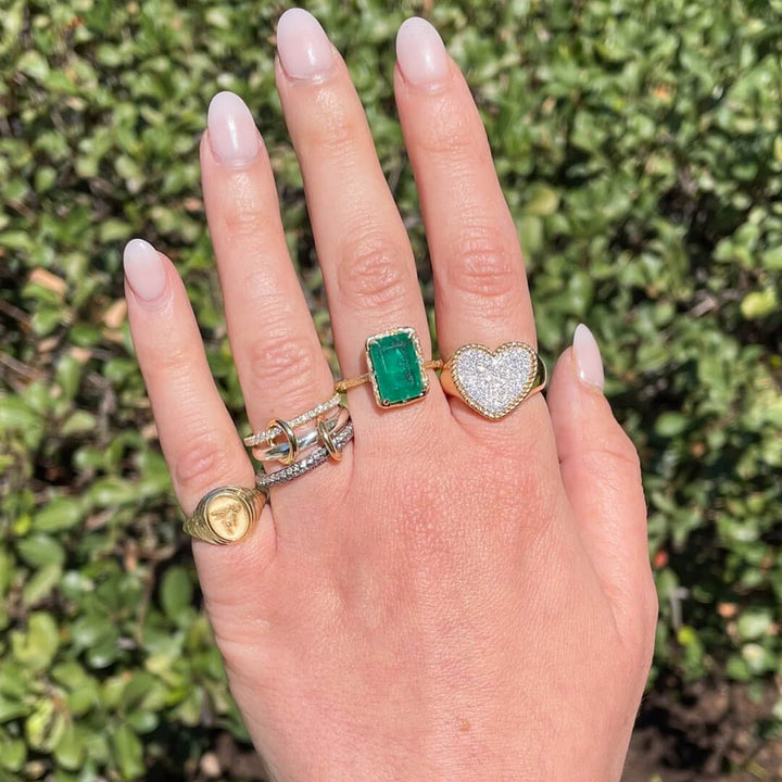 Lumi Zirkonia Funkelnder Stapelring