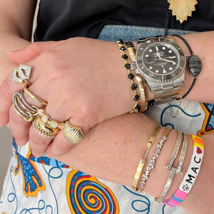 Ophelie Luxe Edelstein Fünf-Stapel Ring