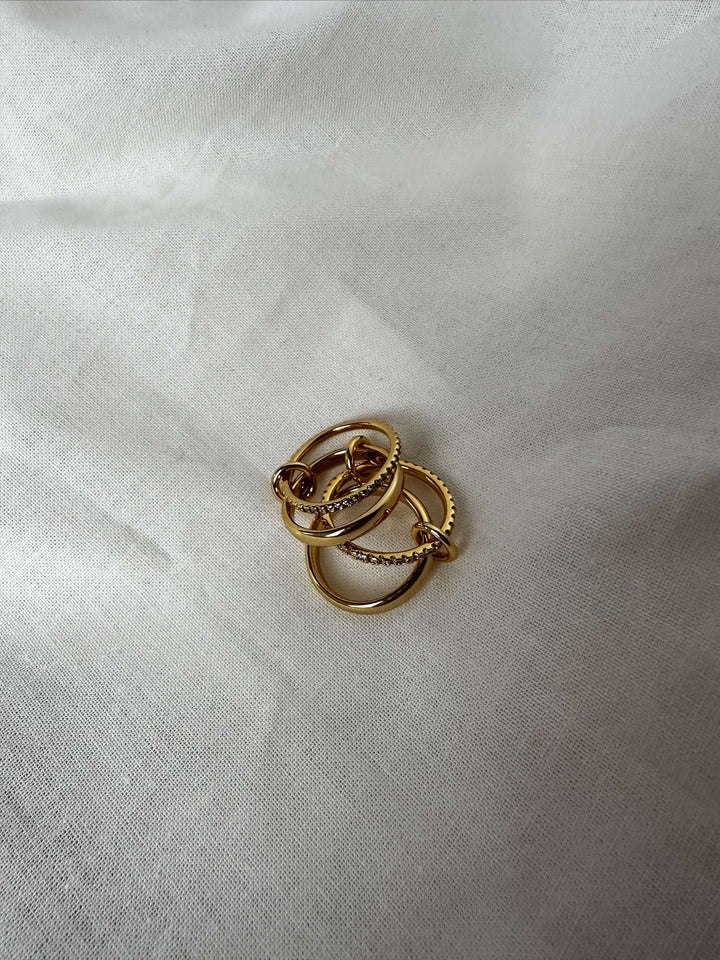 Paloma Funkelnder Strass Stapelring