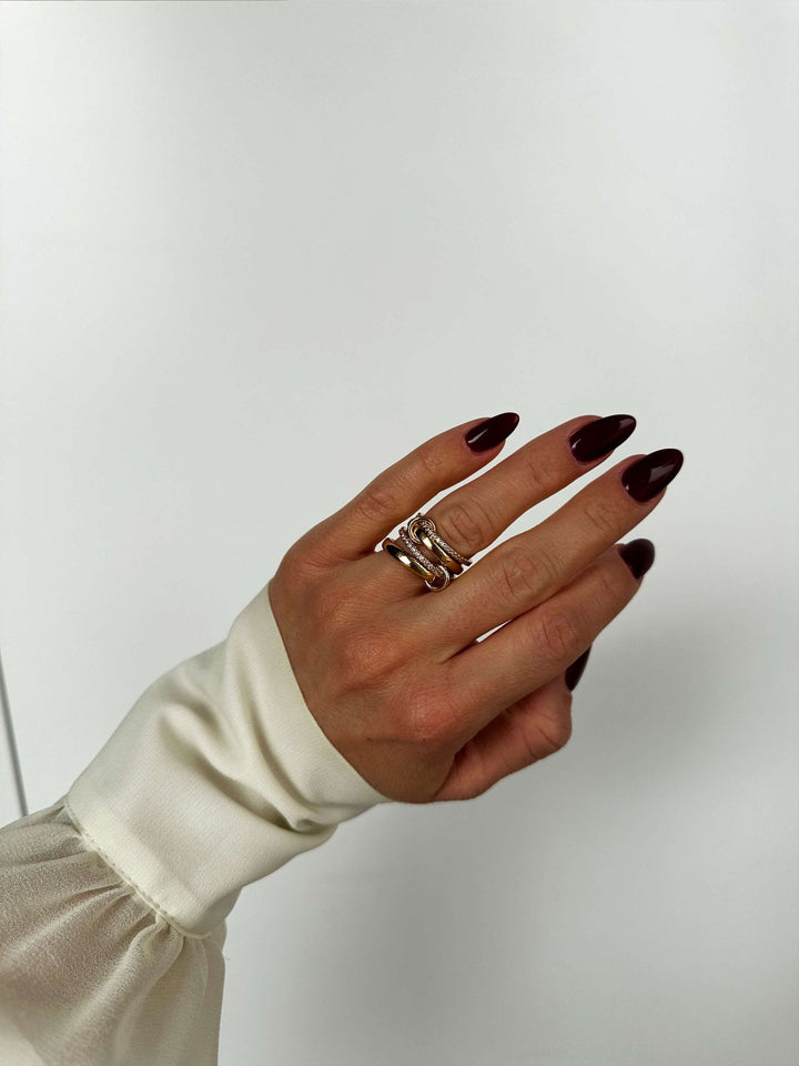 Paloma Funkelnder Strass Stapelring