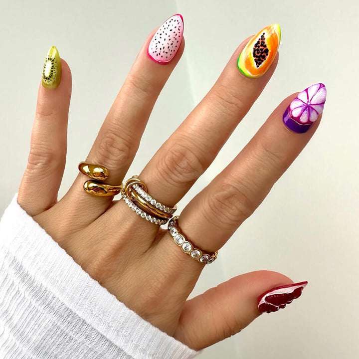 Pamela Funkelnder Strass Drei Gestapelte Ringe